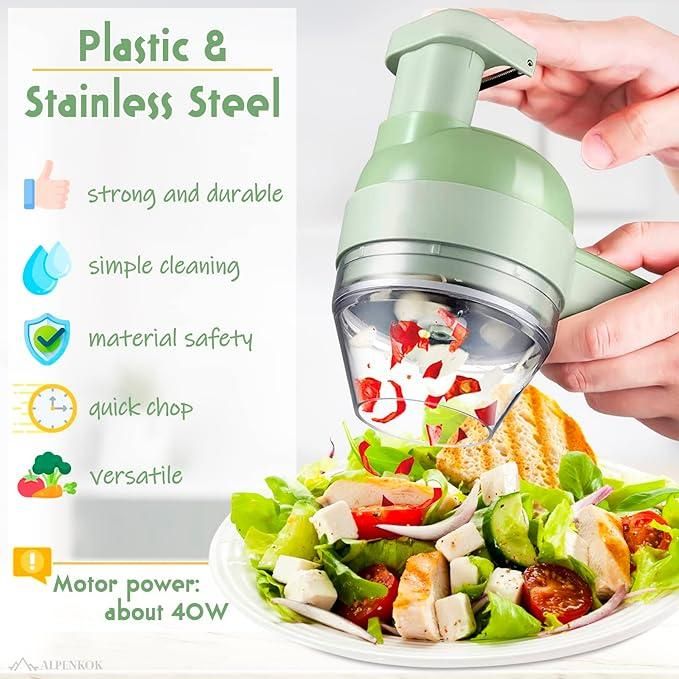 4 in 1 Portable Electric Vegetable Cutter Set - HavensHome