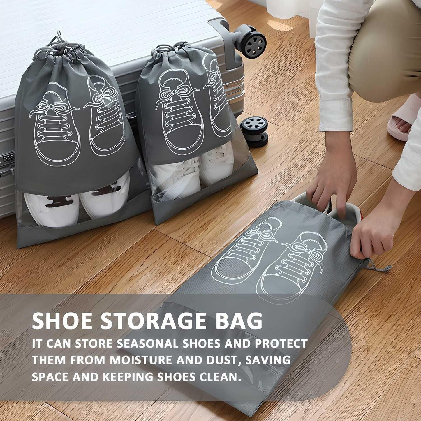 Shoe Bag - Transparent Window Portable Travel Dust - Proof Shoe Bags - HavensHome