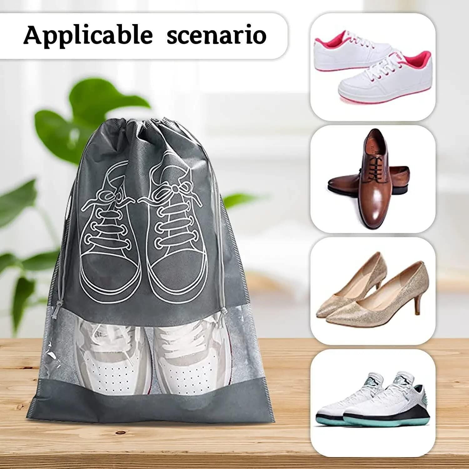 Shoe Bag - Transparent Window Portable Travel Dust - Proof Shoe Bags - HavensHome
