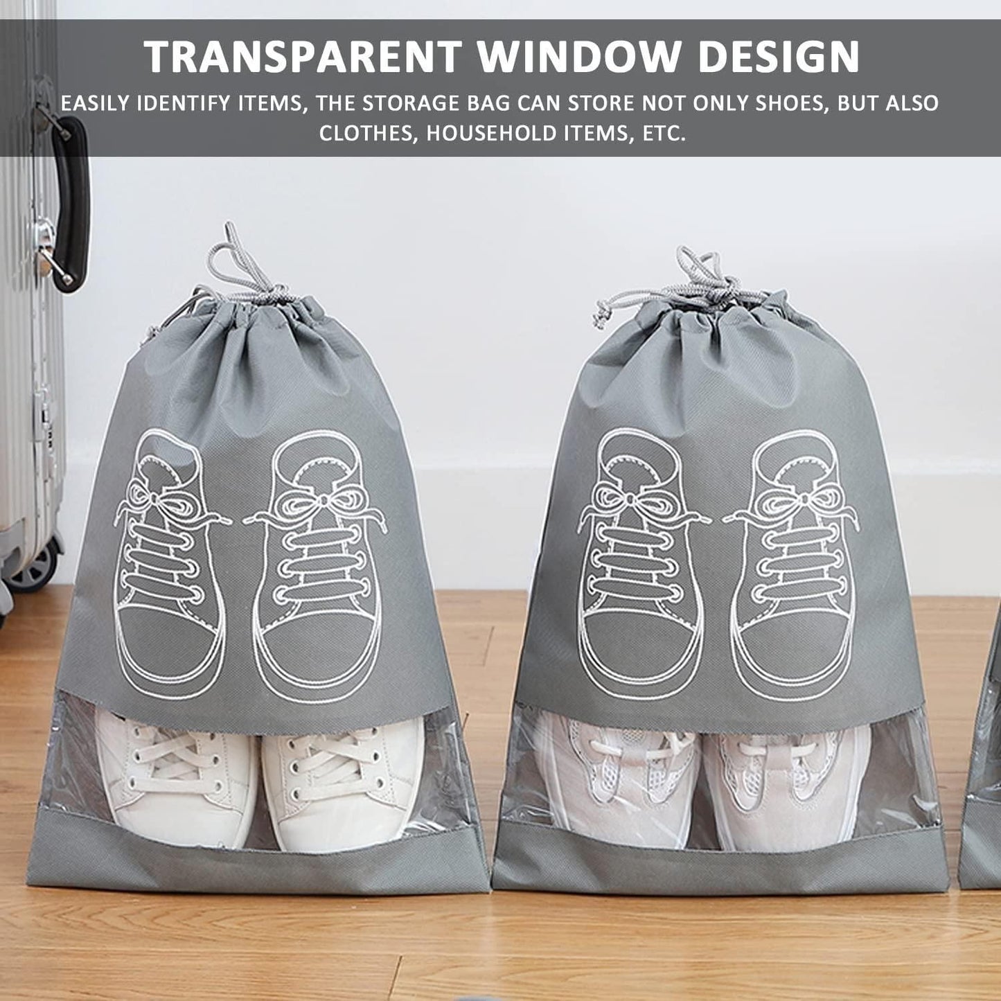 Shoe Bag - Transparent Window Portable Travel Dust - Proof Shoe Bags - HavensHome